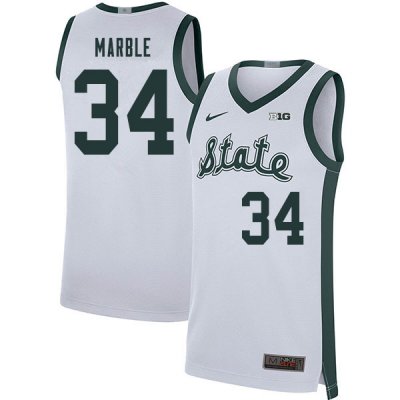 Men Julius Marble Michigan State Spartans #34 Nike NCAA Retro White Authentic College Stitched Basketball Jersey CO50J01YV